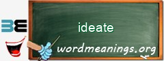 WordMeaning blackboard for ideate